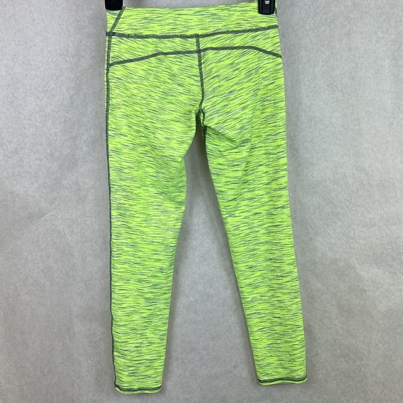 Zella girl size Large Pants Casual Workout Leggings 10-12 Lime Green Striped - Picture 2 of 5